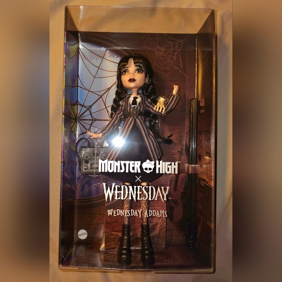 Wednesday Addams & Pet Thing Monster High Doll NEW SEALED HTF - Picture 1 of 4